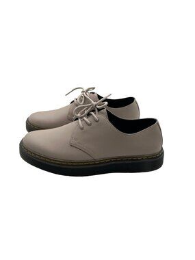 Dr. Martens Size M9 / W10 Beige Oxford Style Shoes Black Soles Yellow Stitching